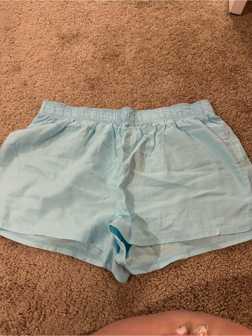 PINK Victoria's Secret Light Blue Lounge Shorts